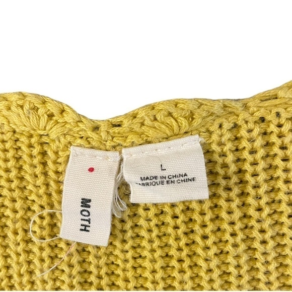 Moth Anthropologie Yellow Newport Sweater Tank, Size L - Picture 5 of 9